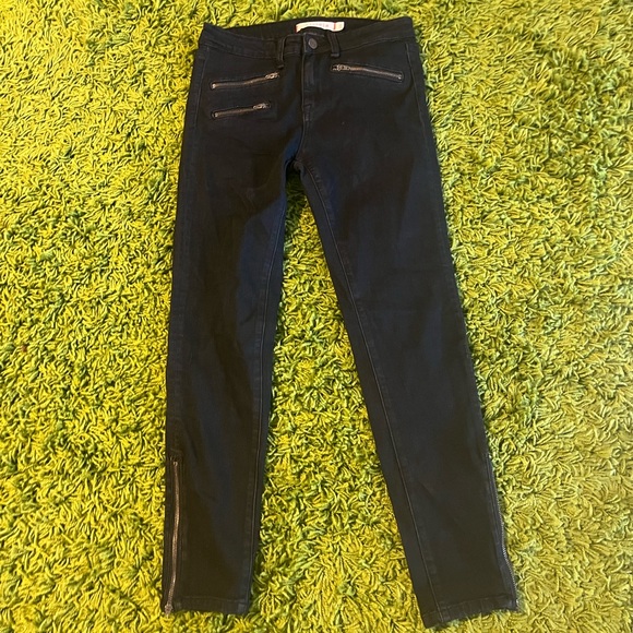 Pistola moto zipper skinny ankle jeans size 28 - Picture 2 of 8